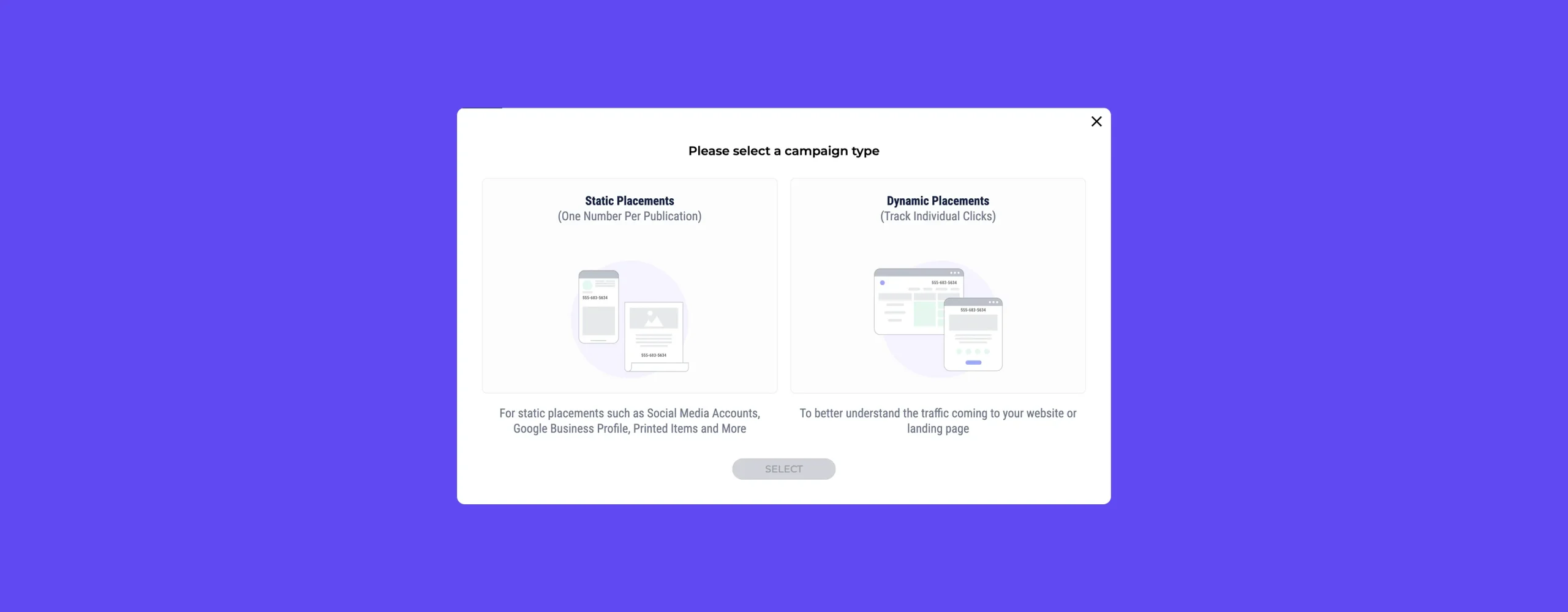 Static and dynamic campaigns