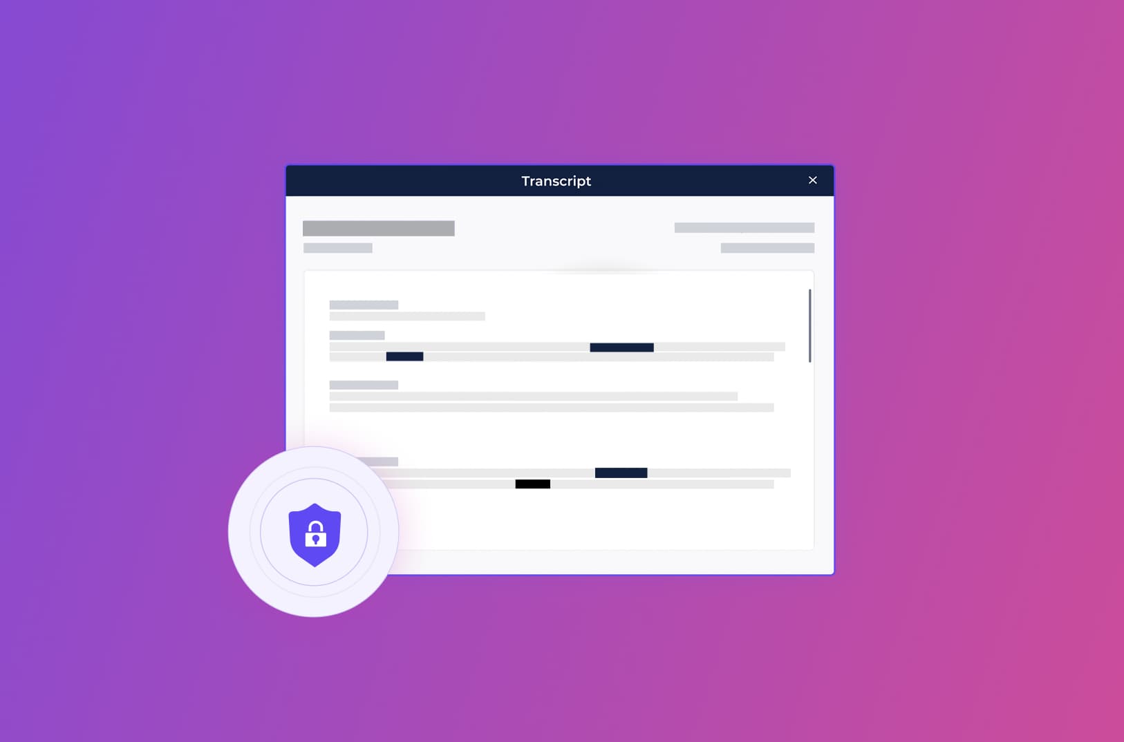 Information being securely redacted from a call log