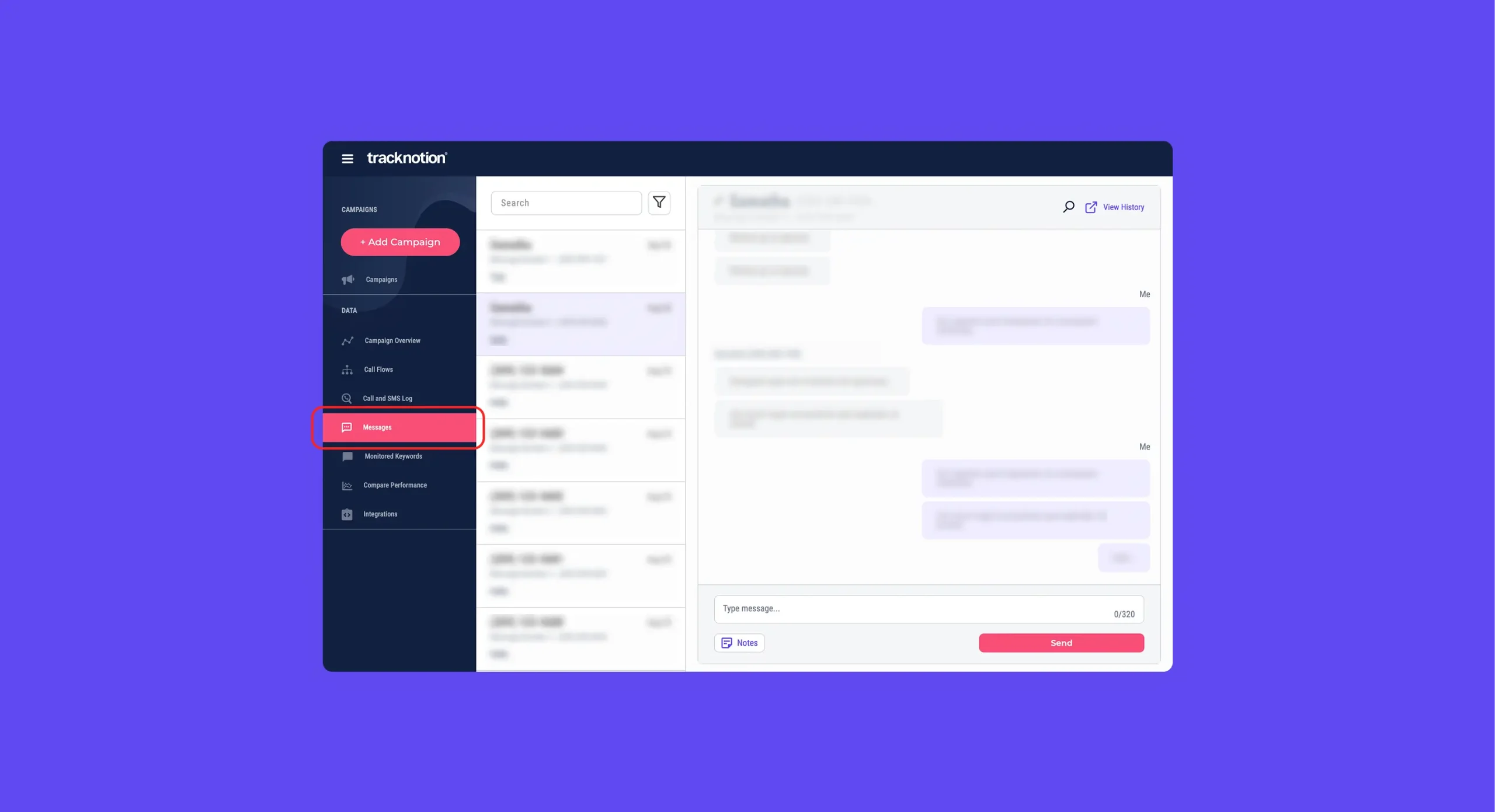 Text messaging interface
